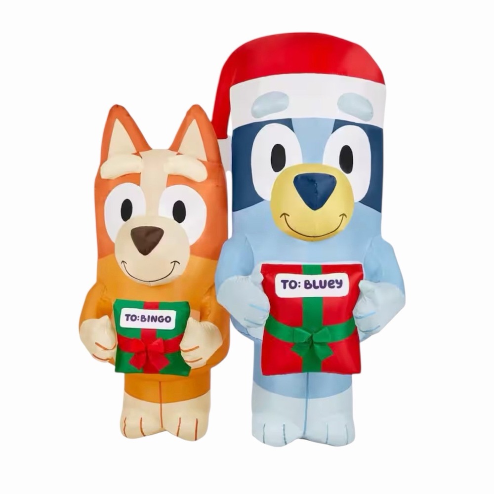 Gemmy Bluey & Bingo Airblown Inflatable 5 ft LED Christmas Presents NEW 2025